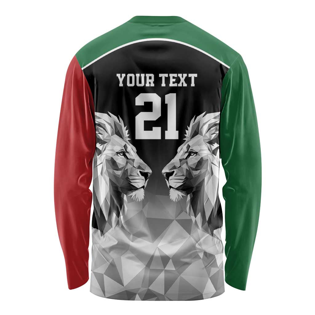 Kenya Rugby Custom Long Sleeve Shirt Black Kenyan 22-23 Motif - Wonder Print Shop