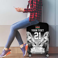 Kenya Rugby Custom Luggage Cover Black Kenyan 22-23 Motif - Wonder Print Shop