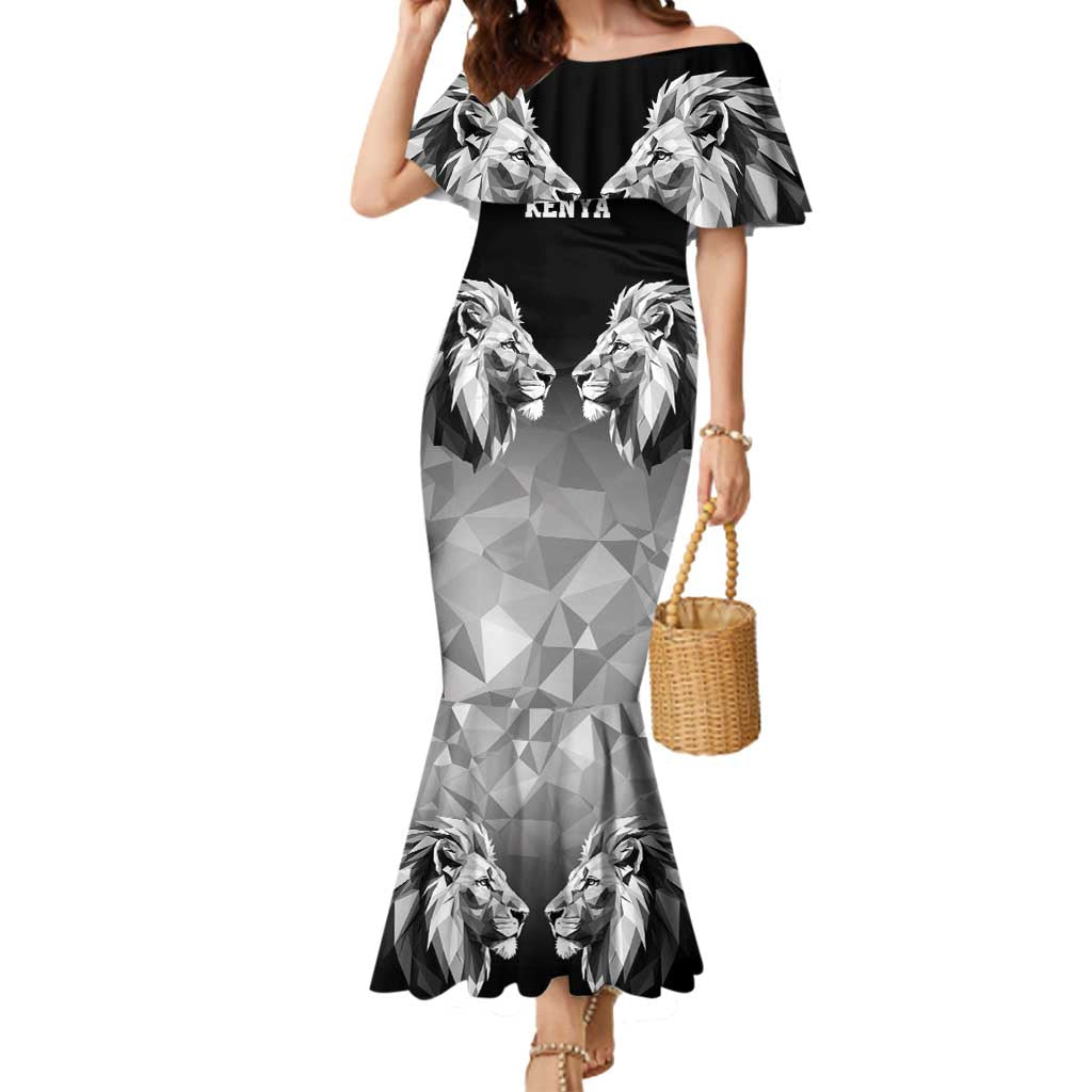 Kenya Rugby Custom Mermaid Dress Black Kenyan 22-23 Motif - Wonder Print Shop