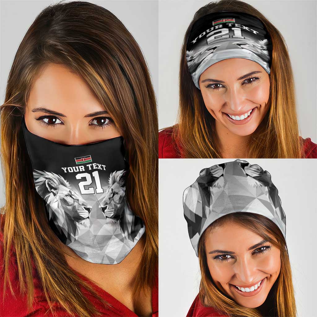 Kenya Rugby Custom Neck Gaiter Black Kenyan 22-23 Motif - Wonder Print Shop