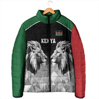 Kenya Rugby Custom Padded Jacket Black Kenyan 22-23 Motif - Wonder Print Shop