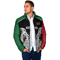 Kenya Rugby Custom Padded Jacket Black Kenyan 22-23 Motif - Wonder Print Shop