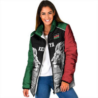 Kenya Rugby Custom Padded Jacket Black Kenyan 22-23 Motif - Wonder Print Shop