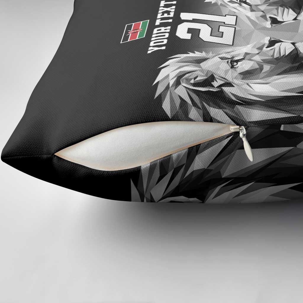 Kenya Rugby Custom Pillow Cover Black Kenyan 22-23 Motif - Wonder Print Shop