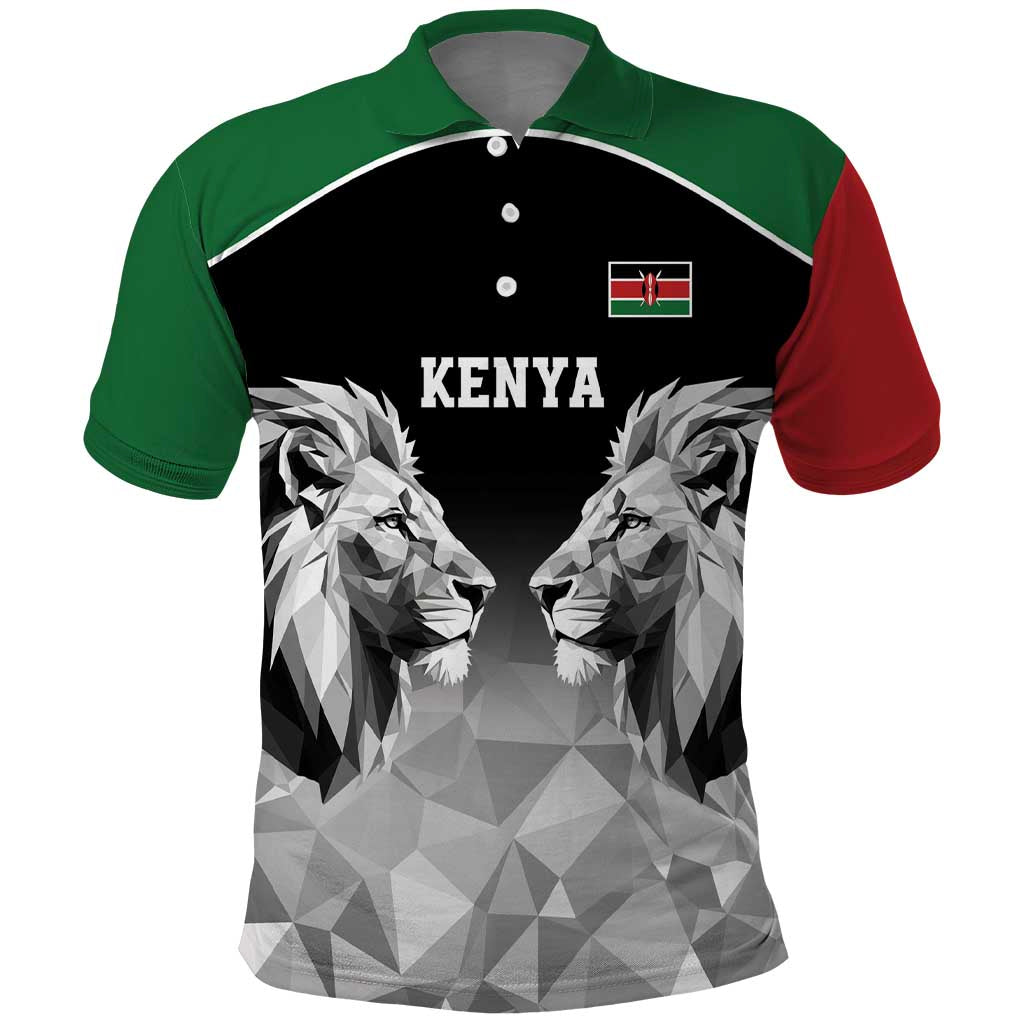 Kenya Rugby Custom Polo Shirt Black Kenyan 22-23 Motif - Wonder Print Shop