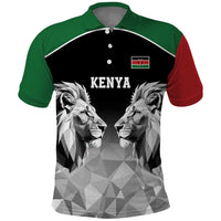 Kenya Rugby Custom Polo Shirt Black Kenyan 22-23 Motif - Wonder Print Shop