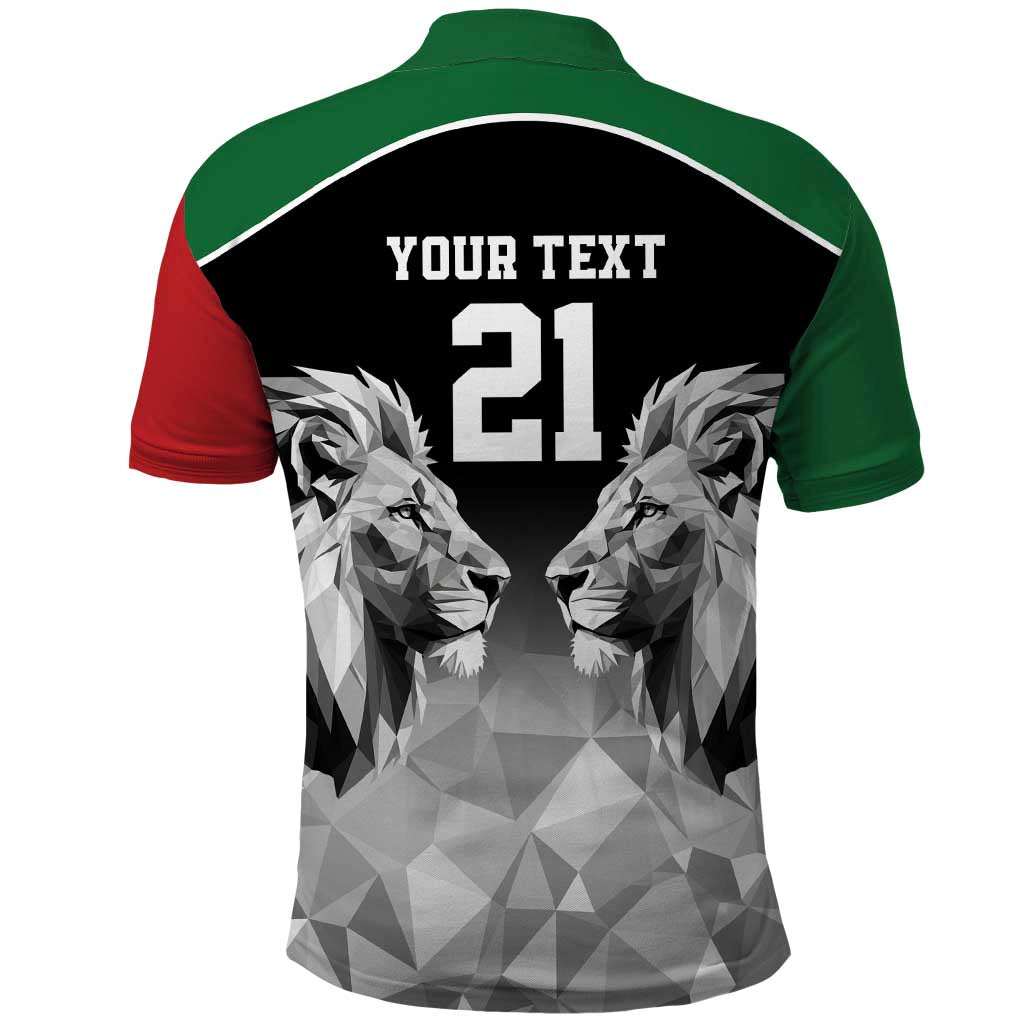 Kenya Rugby Custom Polo Shirt Black Kenyan 22-23 Motif - Wonder Print Shop