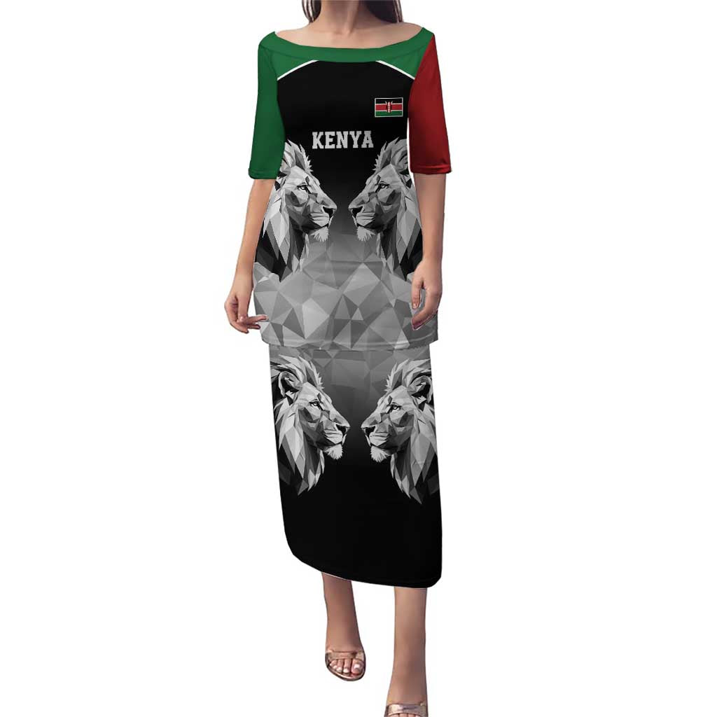 Kenya Rugby Custom Puletasi Black Kenyan 22-23 Motif - Wonder Print Shop