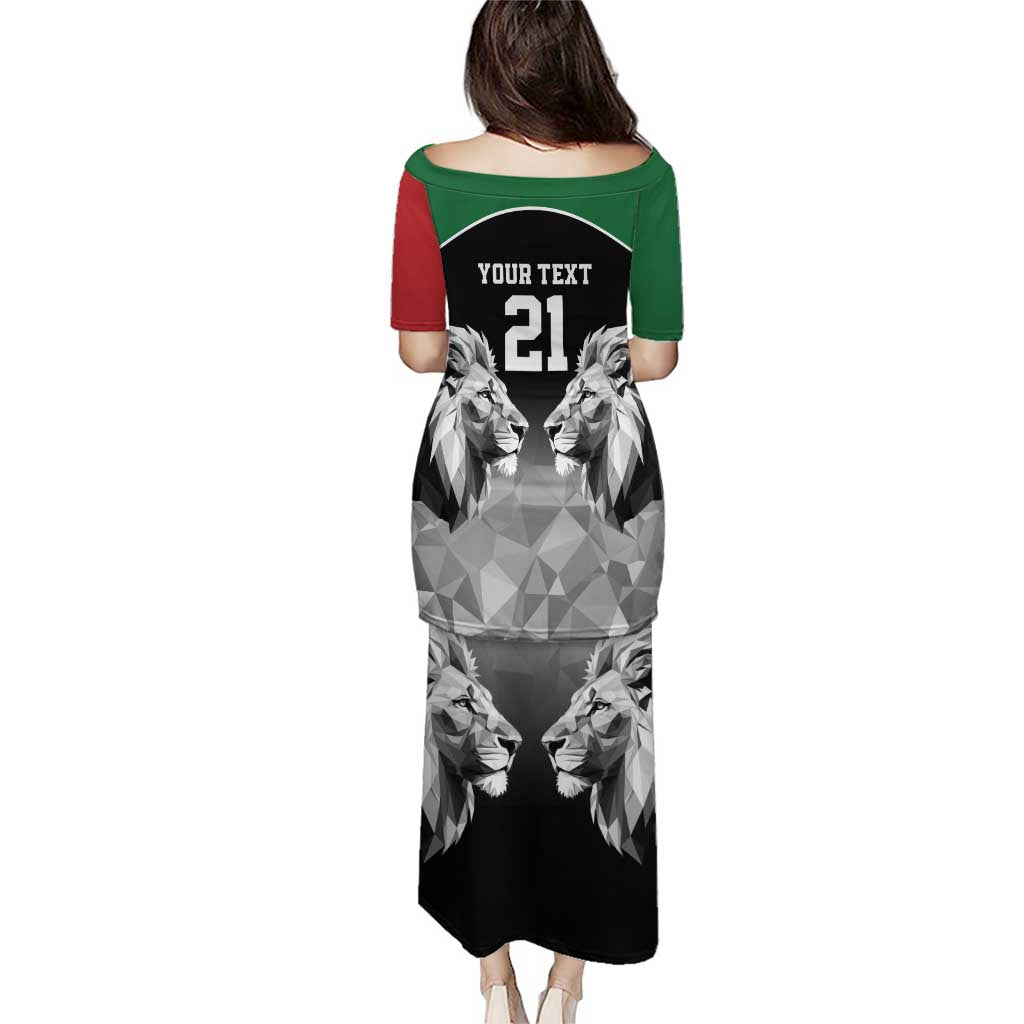 Kenya Rugby Custom Puletasi Black Kenyan 22-23 Motif - Wonder Print Shop