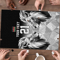 Kenya Rugby Custom Puzzle Black Kenyan 22-23 Motif - Wonder Print Shop