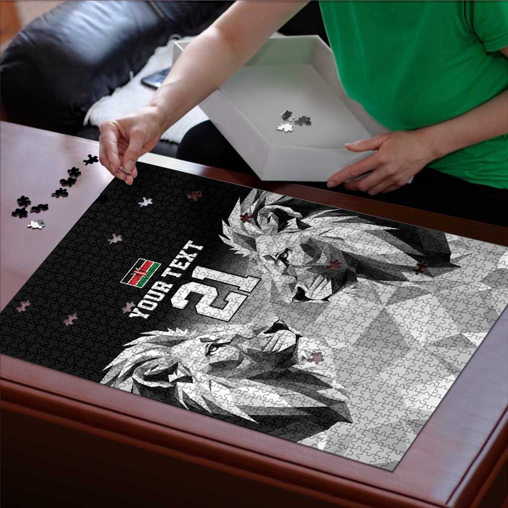 Kenya Rugby Custom Puzzle Black Kenyan 22-23 Motif - Wonder Print Shop