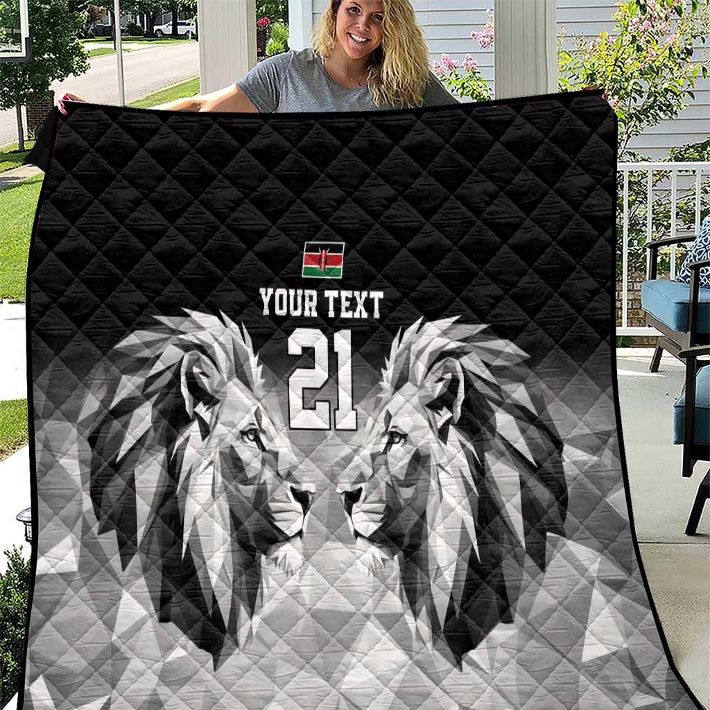 Kenya Rugby Custom Quilt Black Kenyan 22-23 Motif - Wonder Print Shop