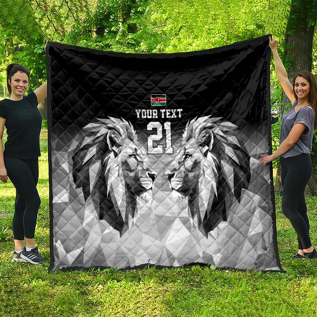 Kenya Rugby Custom Quilt Black Kenyan 22-23 Motif - Wonder Print Shop