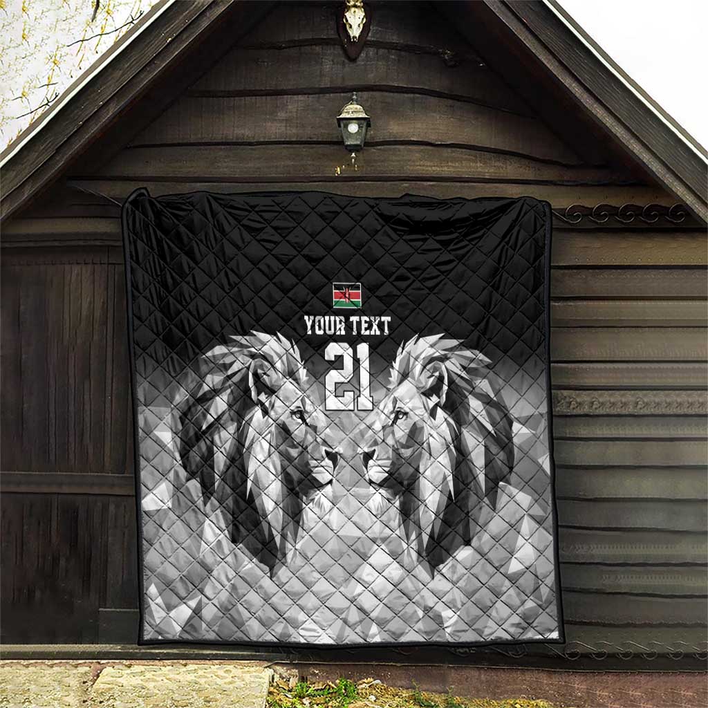 Kenya Rugby Custom Quilt Black Kenyan 22-23 Motif - Wonder Print Shop