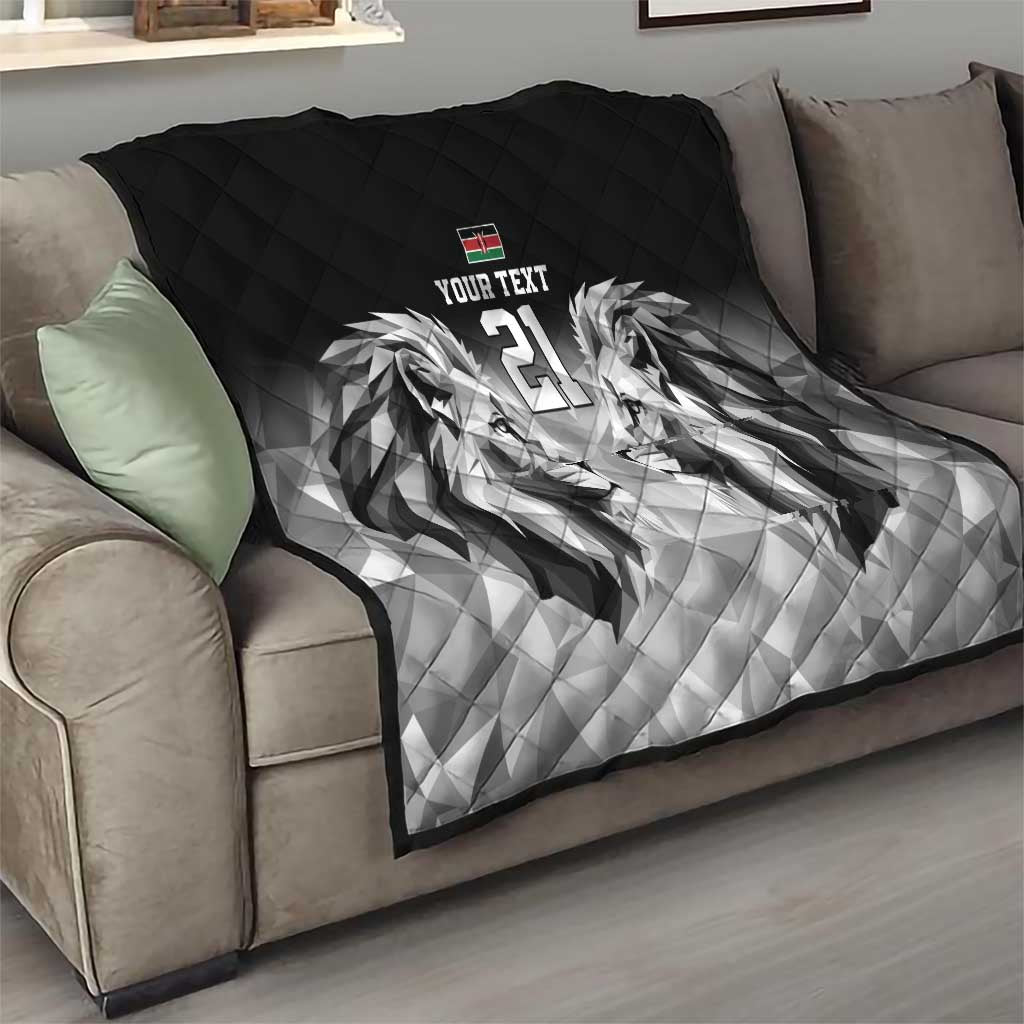 Kenya Rugby Custom Quilt Black Kenyan 22-23 Motif - Wonder Print Shop