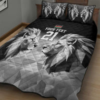 Kenya Rugby Custom Quilt Bed Set Black Kenyan 22-23 Motif - Wonder Print Shop