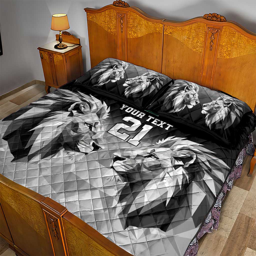 Kenya Rugby Custom Quilt Bed Set Black Kenyan 22-23 Motif - Wonder Print Shop