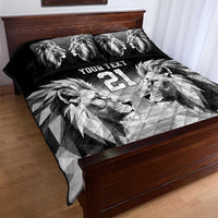 Kenya Rugby Custom Quilt Bed Set Black Kenyan 22-23 Motif - Wonder Print Shop