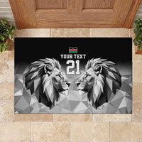 Kenya Rugby Custom Rubber Doormat Black Kenyan 22-23 Motif - Wonder Print Shop
