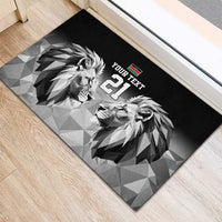 Kenya Rugby Custom Rubber Doormat Black Kenyan 22-23 Motif - Wonder Print Shop