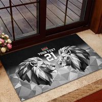 Kenya Rugby Custom Rubber Doormat Black Kenyan 22-23 Motif - Wonder Print Shop