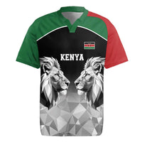 Kenya Rugby Custom Rugby Jersey Black Kenyan 22-23 Motif - Wonder Print Shop