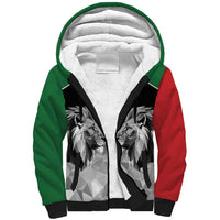 Kenya Rugby Custom Sherpa Hoodie Black Kenyan 22-23 Motif - Wonder Print Shop