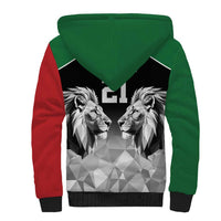 Kenya Rugby Custom Sherpa Hoodie Black Kenyan 22-23 Motif - Wonder Print Shop