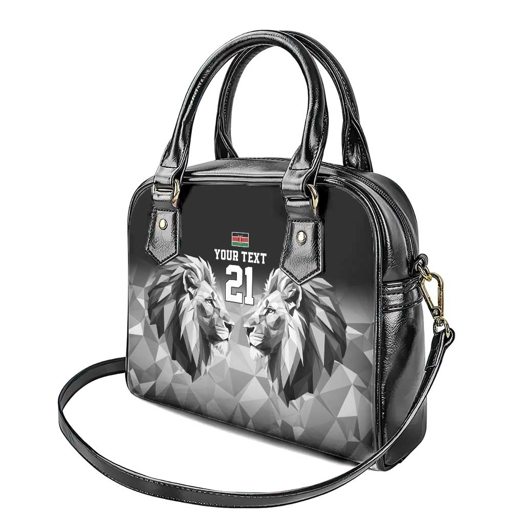 Kenya Rugby Custom Shoulder Handbag Black Kenyan 22-23 Motif - Wonder Print Shop