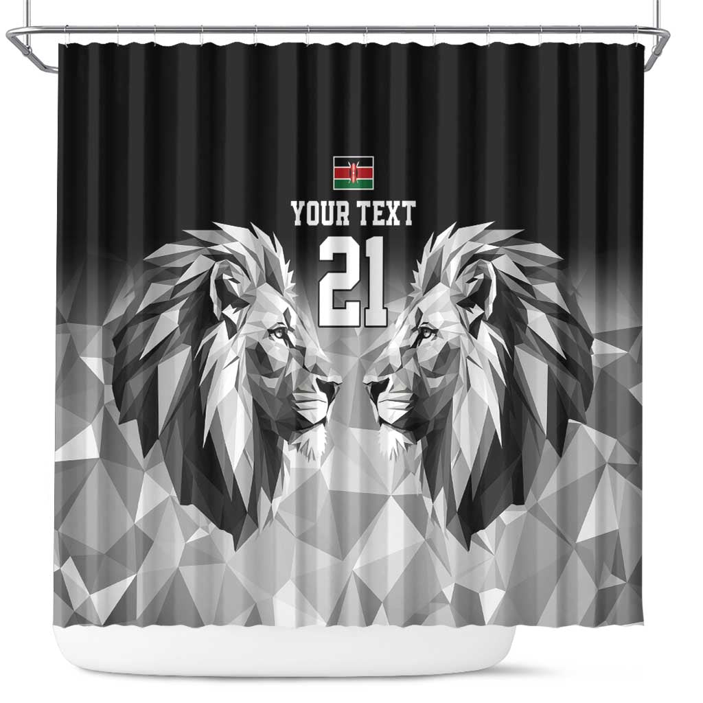 Kenya Rugby Custom Shower Curtain Black Kenyan 22-23 Motif - Wonder Print Shop