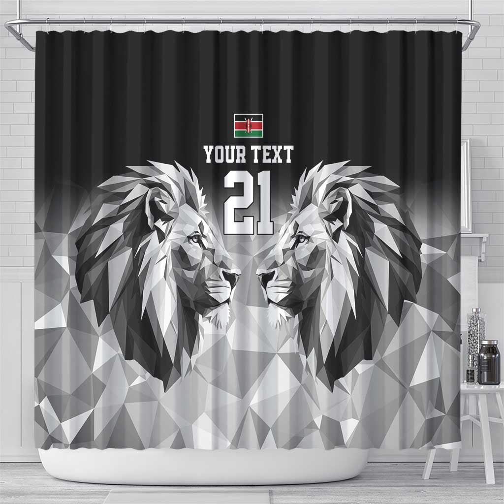 Kenya Rugby Custom Shower Curtain Black Kenyan 22-23 Motif - Wonder Print Shop