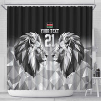 Kenya Rugby Custom Shower Curtain Black Kenyan 22-23 Motif - Wonder Print Shop