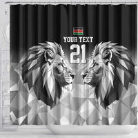 Kenya Rugby Custom Shower Curtain Black Kenyan 22-23 Motif - Wonder Print Shop