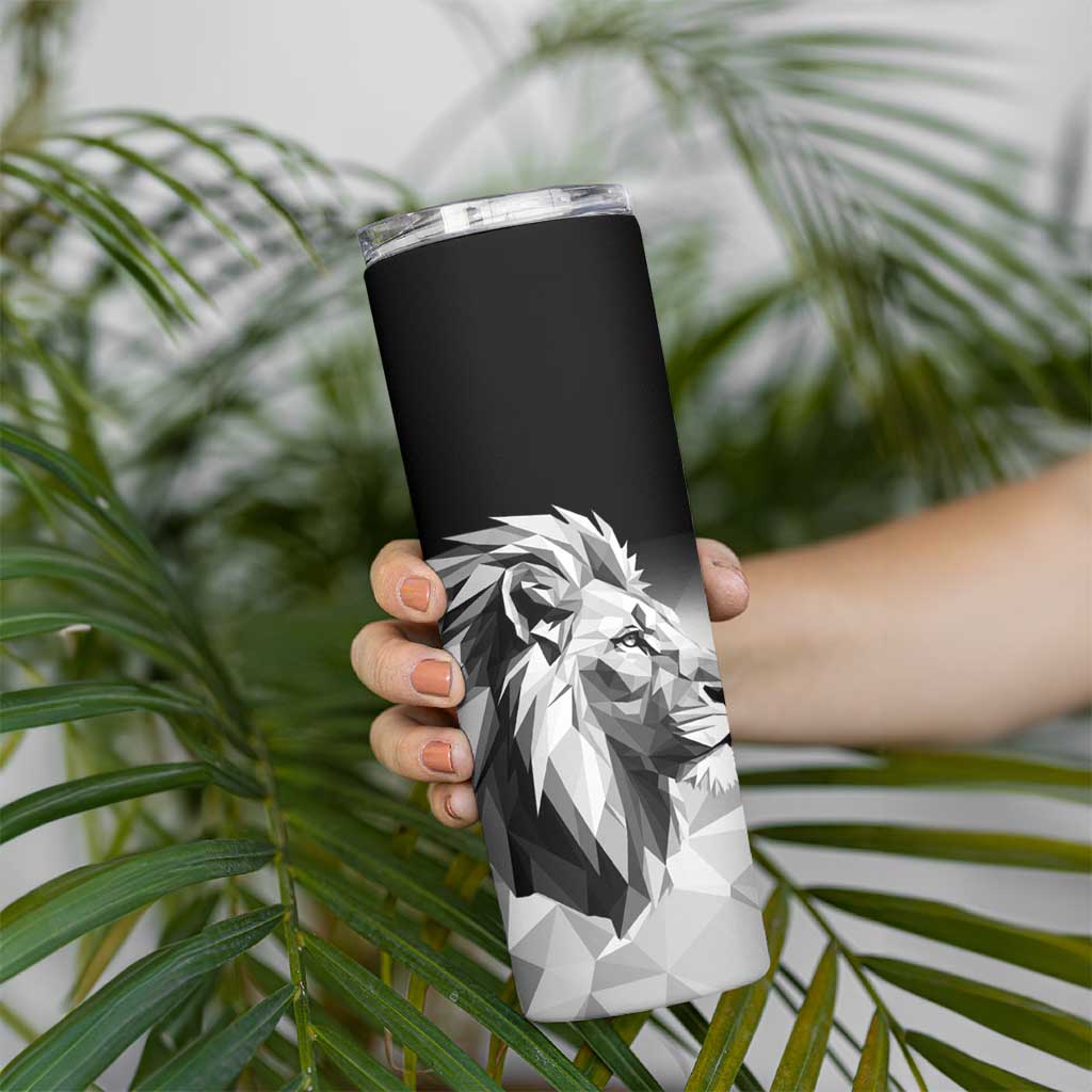 Kenya Rugby Custom Skinny Tumbler Black Kenyan 22-23 Motif - Wonder Print Shop