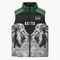Kenya Rugby Custom Sleeveless Puffer Jacket Black Kenyan 22-23 Motif - Wonder Print Shop