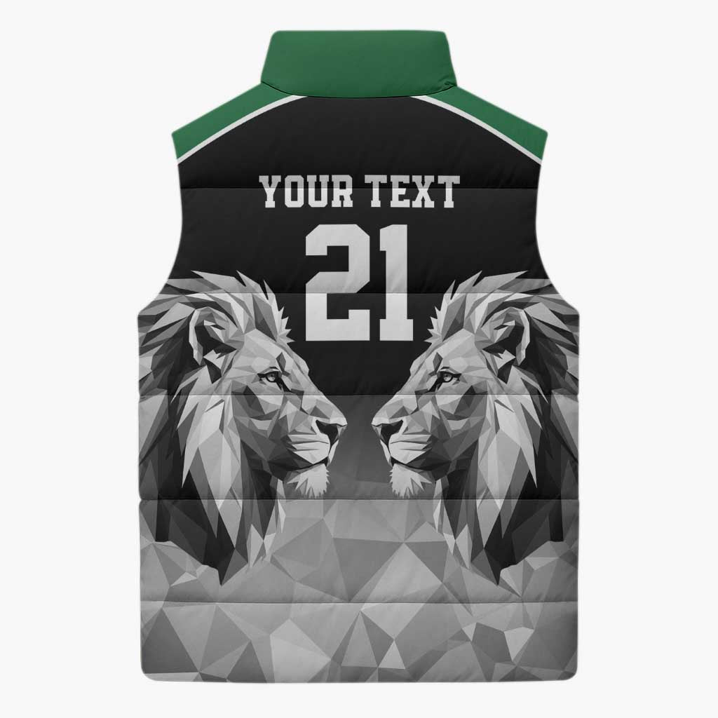 Kenya Rugby Custom Sleeveless Puffer Jacket Black Kenyan 22-23 Motif - Wonder Print Shop