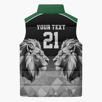 Kenya Rugby Custom Sleeveless Puffer Jacket Black Kenyan 22-23 Motif - Wonder Print Shop