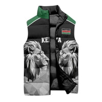 Kenya Rugby Custom Sleeveless Puffer Jacket Black Kenyan 22-23 Motif - Wonder Print Shop