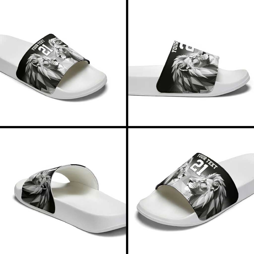 Kenya Rugby Custom Slide Sandals Black Kenyan 22-23 Motif - Wonder Print Shop