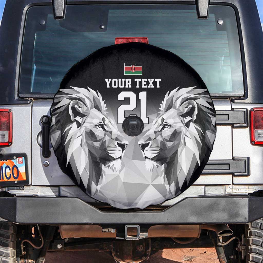 Kenya Rugby Custom Spare Tire Cover Black Kenyan 22-23 Motif - Wonder Print Shop