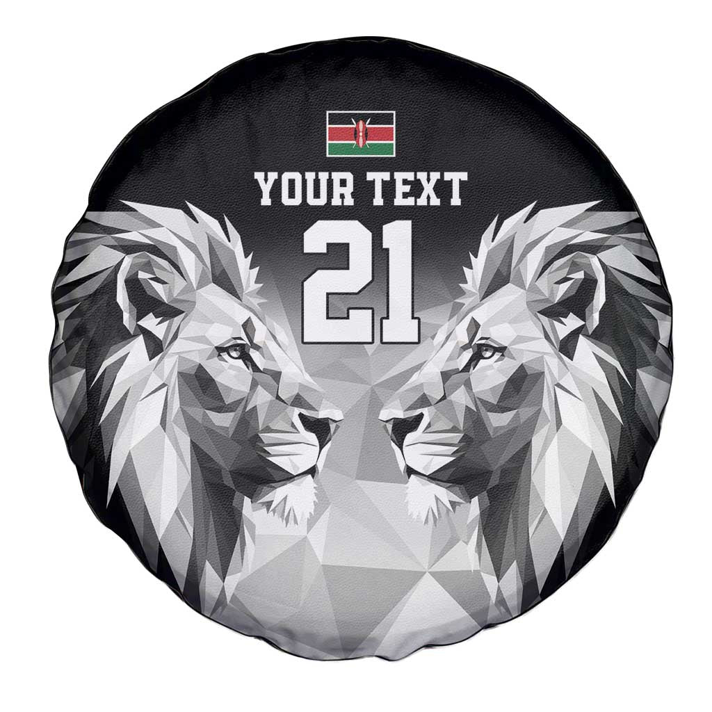 Kenya Rugby Custom Spare Tire Cover Black Kenyan 22-23 Motif - Wonder Print Shop