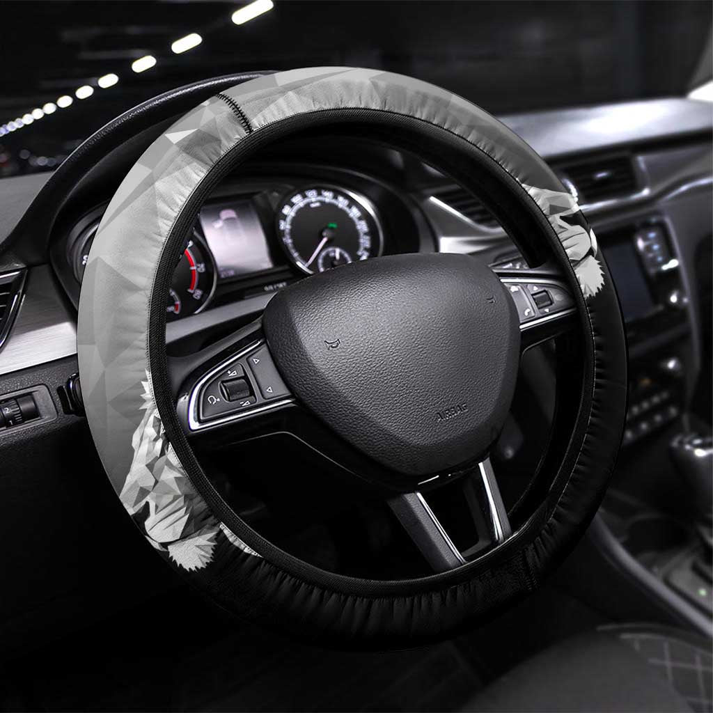 Kenya Rugby Steering Wheel Cover Black Kenyan 22-23 Motif - Wonder Print Shop