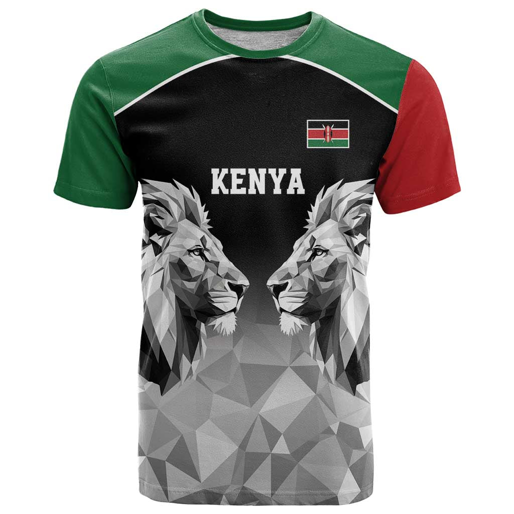 Kenya Rugby Custom T Shirt Black Kenyan 22-23 Motif - Wonder Print Shop