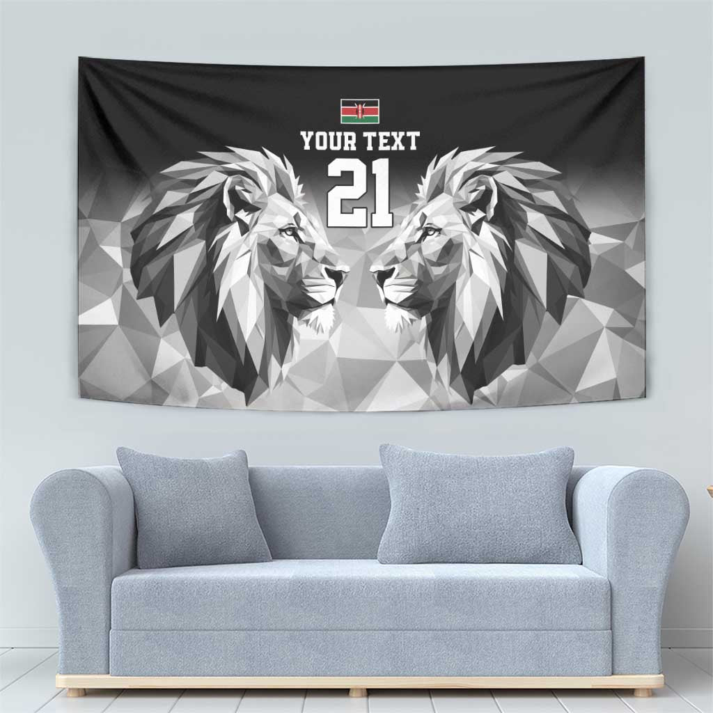 Kenya Rugby Custom Tapestry Black Kenyan 22-23 Motif - Wonder Print Shop