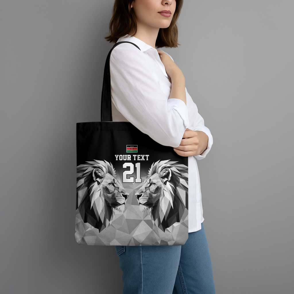 Kenya Rugby Custom Tote Bag Black Kenyan 22-23 Motif - Wonder Print Shop