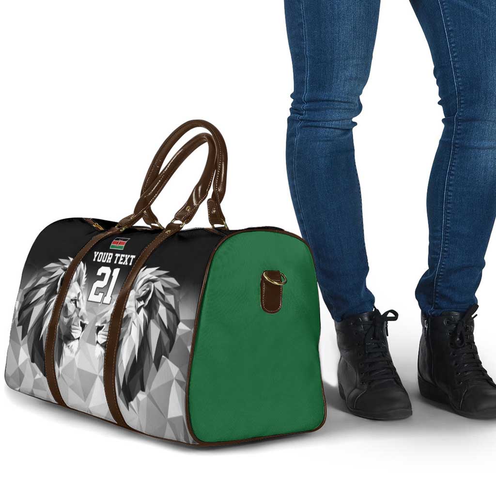 Kenya Rugby Custom Travel Bag Black Kenyan 22-23 Motif - Wonder Print Shop