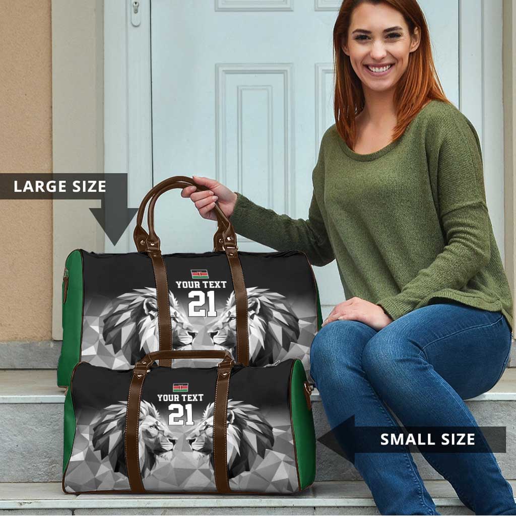Kenya Rugby Custom Travel Bag Black Kenyan 22-23 Motif - Wonder Print Shop