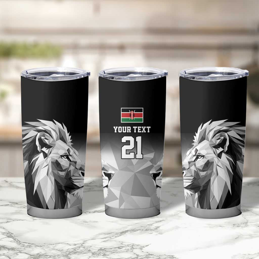 Kenya Rugby Custom Tumbler Cup Black Kenyan 22-23 Motif - Wonder Print Shop