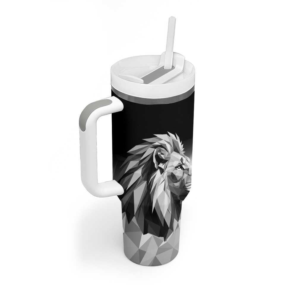 Kenya Rugby Custom Tumbler With Handle Black Kenyan 22-23 Motif - Wonder Print Shop