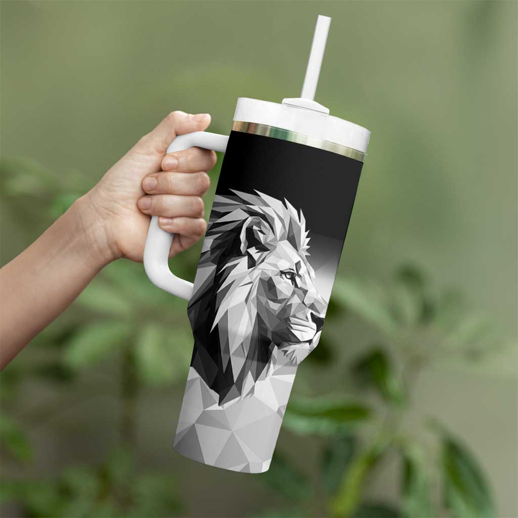 Kenya Rugby Custom Tumbler With Handle Black Kenyan 22-23 Motif - Wonder Print Shop